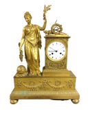 An early 19th century French ormolu eight day mantel clock, signed Lepine Hger du Roi,