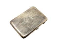 A George V silver cigarette case, Green 7 Cadbury Ltd, Birmingham 1919.