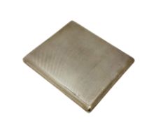 An Elizabeth II silver cigarette case with engine turned decoration, London 1953.