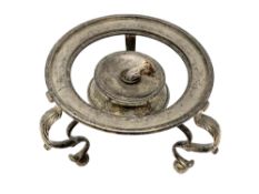 A George III silver spirit burner stand, John Langlands, Newcastle,