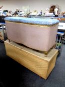 Two 20th century storage blanket boxes