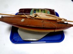 A 20th century Ailsa pond yacht and a 20th century tin plate Japanese car