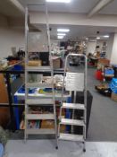 Two sets of aluminium folding steps