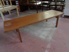 A mid 20th century Scandinavian teak coffee table,