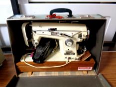A 20th century Major Zig Zag electric sewing machine in case (continental wiring)