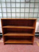 A set of mid 20th century open bookshelves