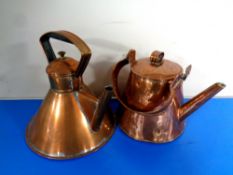 Two 19th century copper kettles