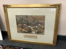 Thomas Harper (19th Century), Dalton Beck near Richmond, Yorkshire, watercolour, 34cm by 23cm,