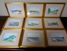 A set of nine signed T.