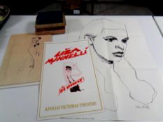 A Liza Minnelli theatre poster together with a tribute to Sammy Davis Jr programme,