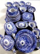 Two trays containing an extensive collection of Spode Italian tea and dinner china