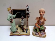 Two Capodimonte figures,