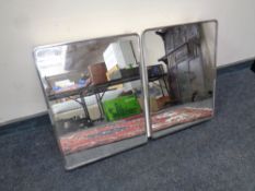 A mid 20th century Mirro metal double door mirrored bathroom cabinet