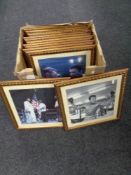 A box containing gilt frame,