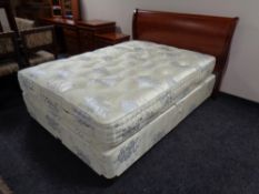 A Vispring Glastonbury 4ft 6' divan and interior