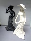Two Coalport Couture Collection figures : Chiffon Black and Chenille