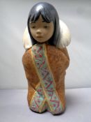 A Lladro figure - lonely Eskimo,