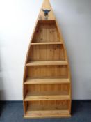 A set of Classic Collection stripped pine bookshelves
