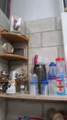 A three shelf cane corner unit, a yoghurt container kit, thermometer, digital photo frame etc.