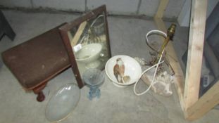 A foot stool, mirror etc.