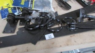 A new collection of black gate hardware, hinges etc.