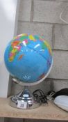 An illuminating globe.