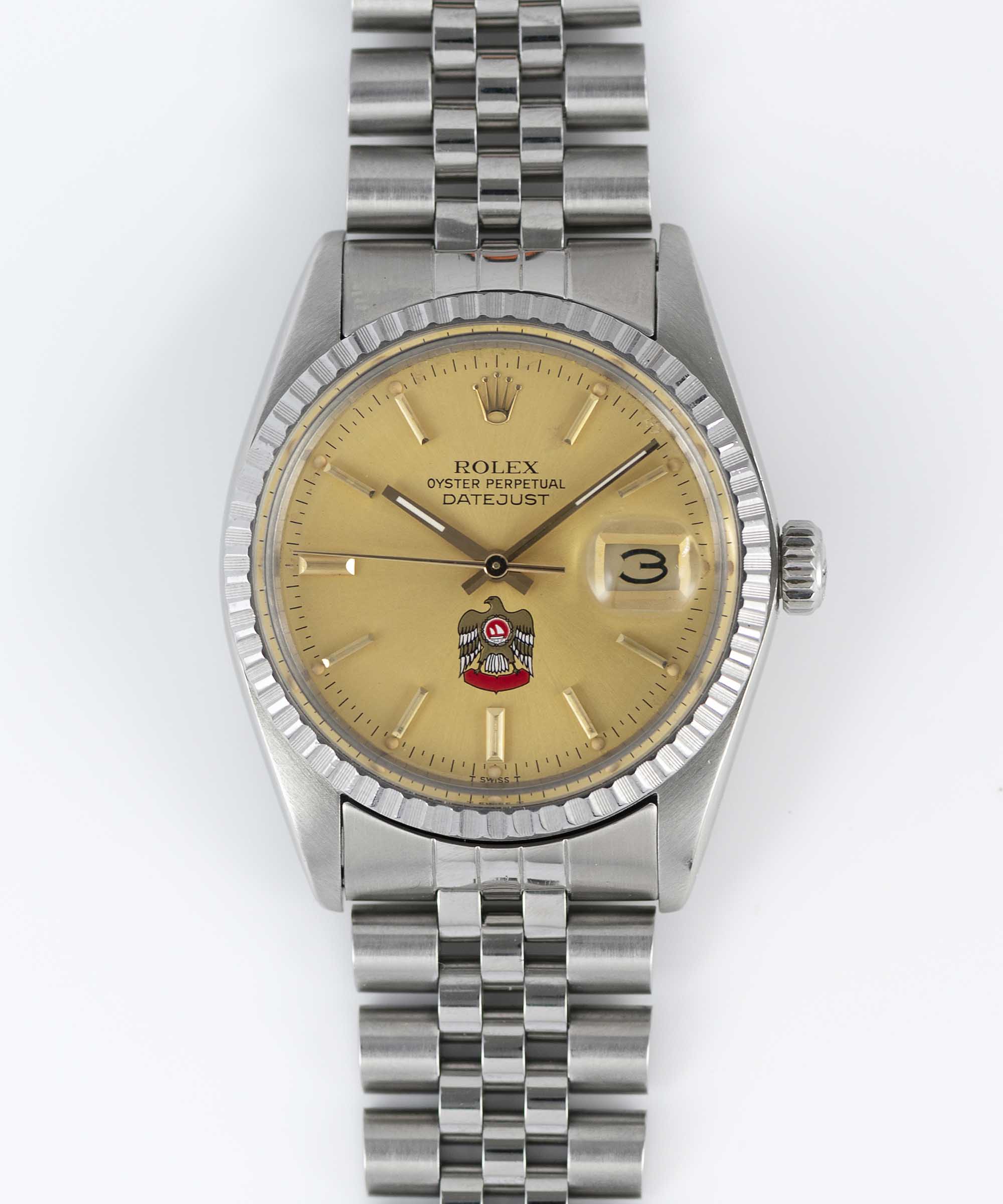 A RARE GENTLEMAN'S STAINLESS STEEL ROLEX OYSTER PERPETUAL DATEJUST BRACELET WATCH CIRCA 1980, REF. - Image 2 of 11