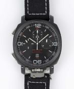 A GENTLEMAN'S BLACK PVD COATED STAINLESS STEEL ANONIMO MILITARE CRONO AUTOMATIC CHRONOGRAPH WRIST