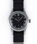 A GENTLEMAN'S BRITISH MILITARY LEMANIA W.W.W. WRIST WATCH CIRCA 1945, PART OF THE 