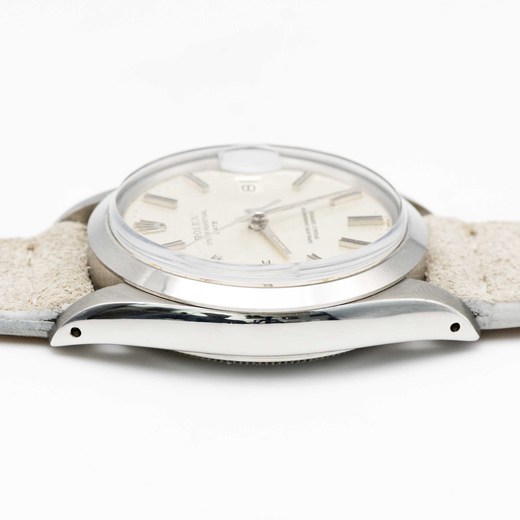 A GENTLEMAN'S STAINLESS STEEL ROLEX OYSTER PERPETUAL DATE WRIST WATCH CIRCA 1969, REF. 1500 WITH - Image 8 of 8