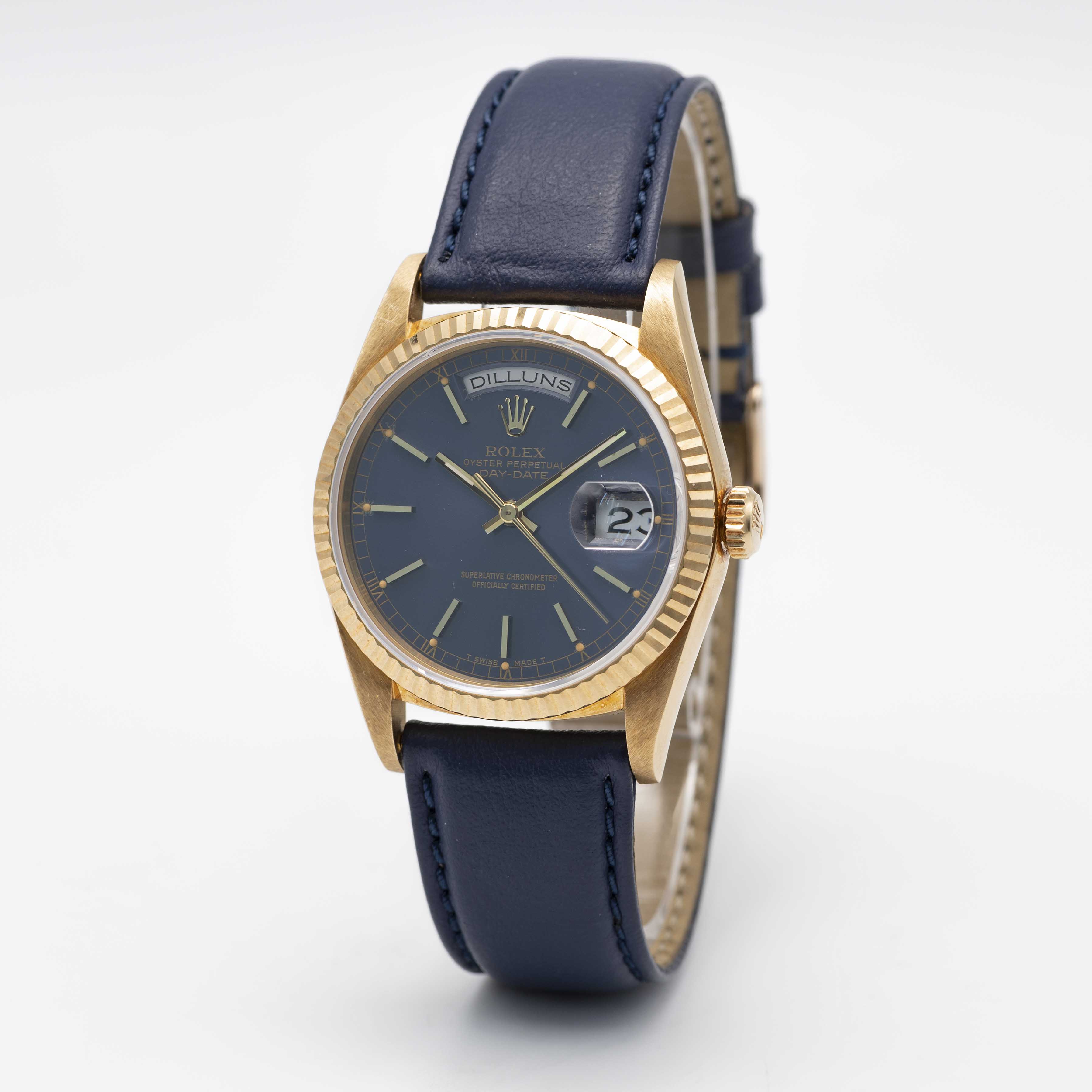 A GENTLEMAN'S 18K SOLID YELLOW GOLD ROLEX OYSTER PERPETUAL DAY DATE WRIST WATCH CIRCA 1990, REF. - Image 5 of 11