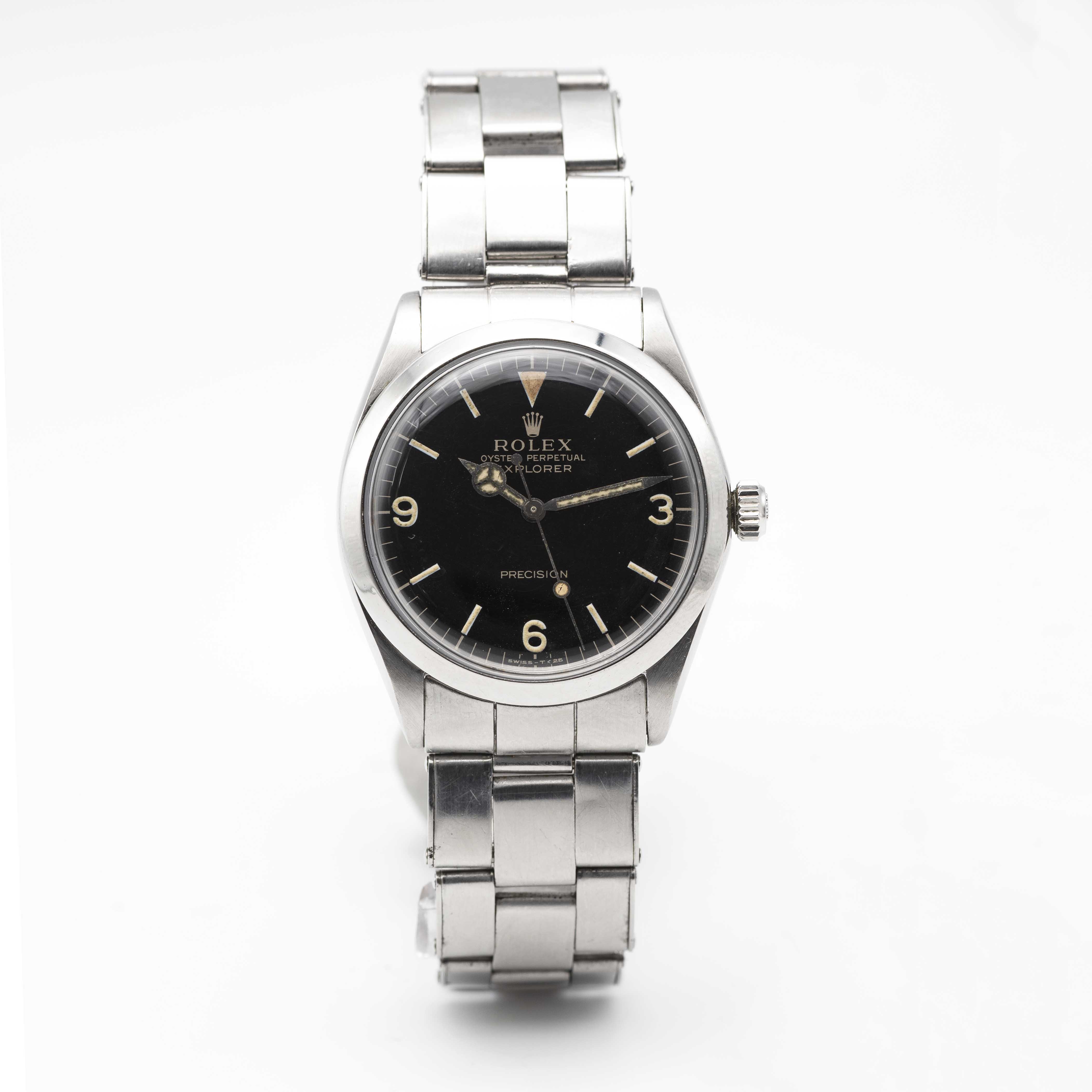 A RARE GENTLEMAN'S STAINLESS STEEL ROLEX OYSTER PERPETUAL EXPLORER PRECISION BRACELET WATCH CIRCA - Image 4 of 12