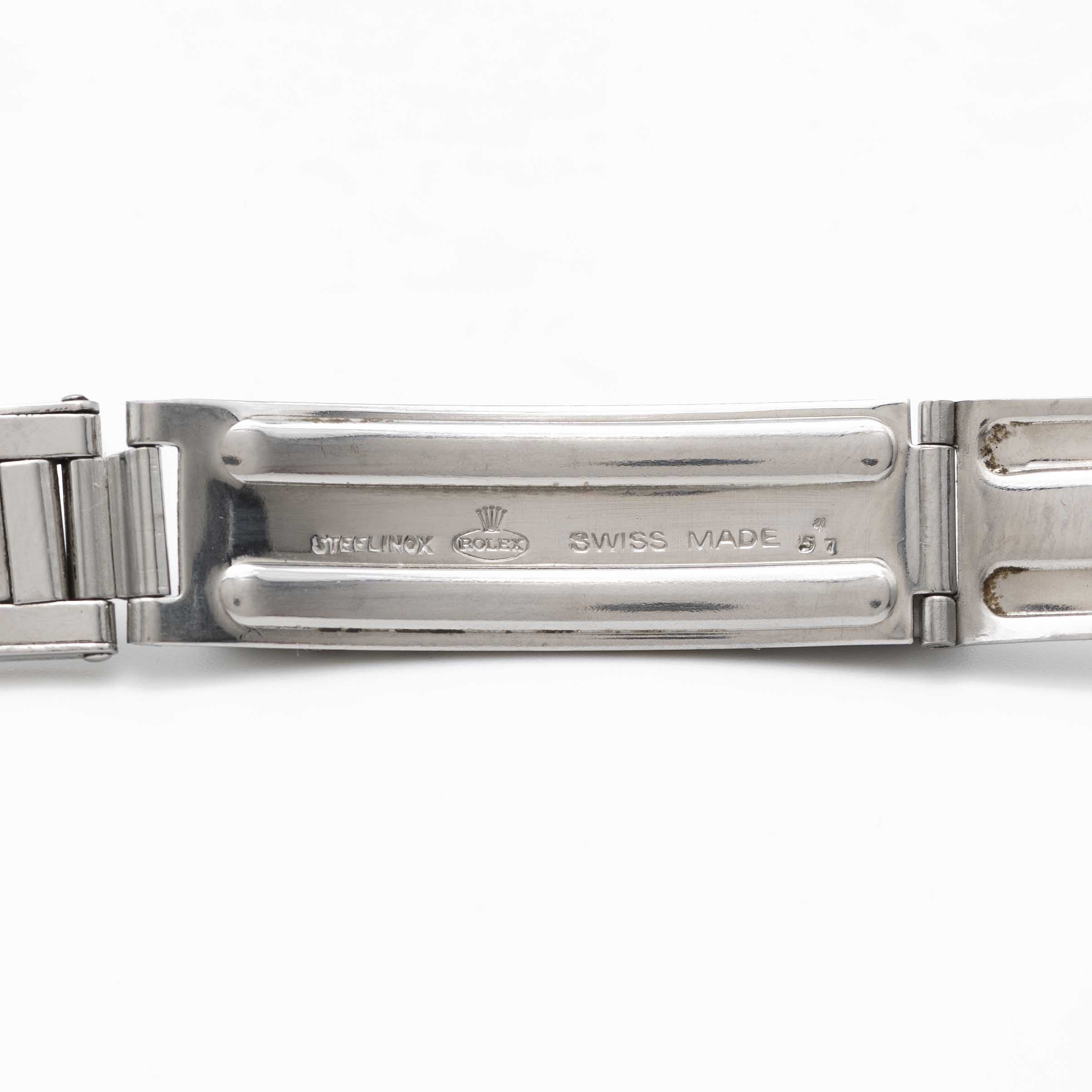 A GENTLEMAN'S STAINLESS STEEL ROLEX OYSTER PERPETUAL BRACELET WATCH DATED 1957, REF. 6564 WITH - Image 12 of 12