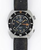 A GENTLEMAN'S STAINLESS STEEL AQUASTAR BENTHOS 500 DIVERS WRIST WATCH CIRCA 1960s, REF. 1002