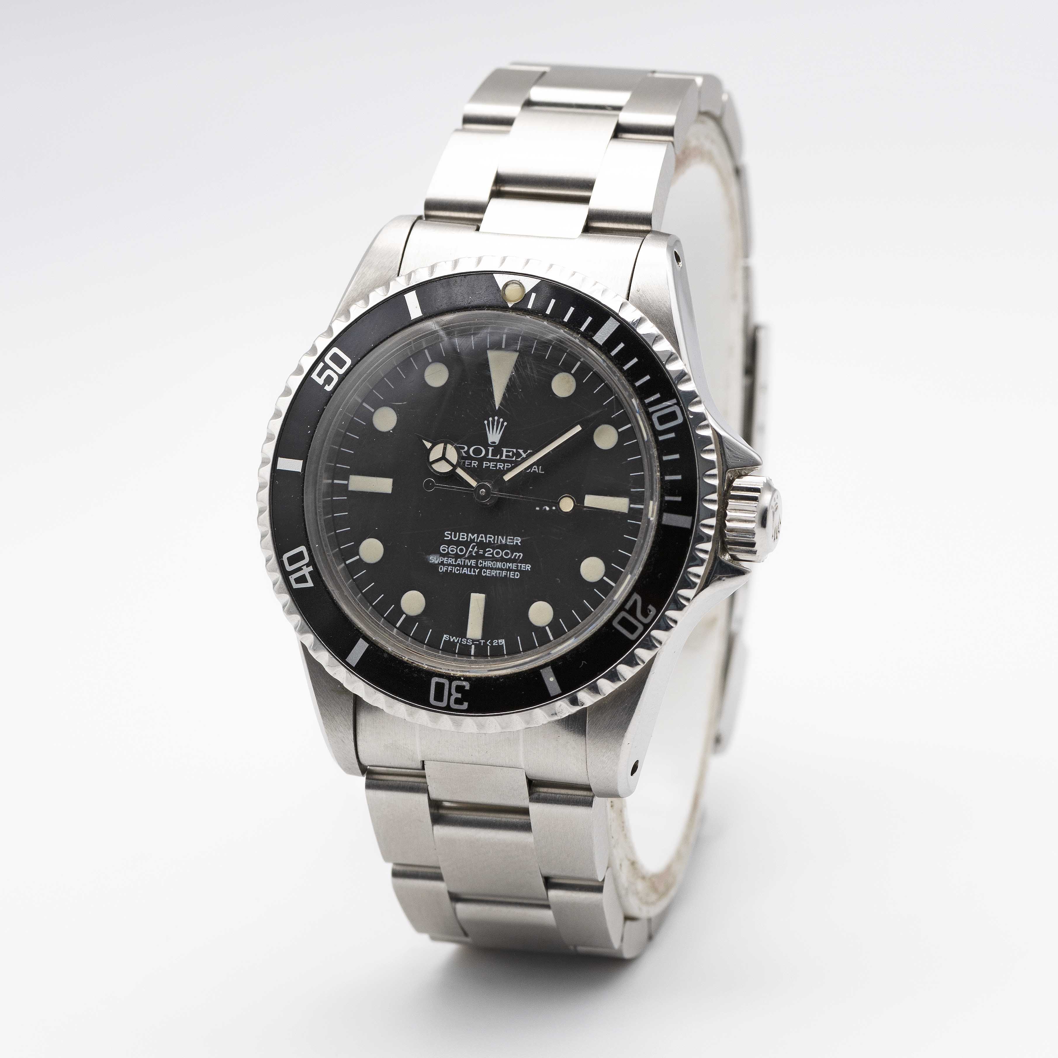 A GENTLEMAN'S STAINLESS STEEL ROLEX OYSTER PERPETUAL SUBMARINER BRACELET WATCH CIRCA 1961, REF. 5512 - Image 3 of 9