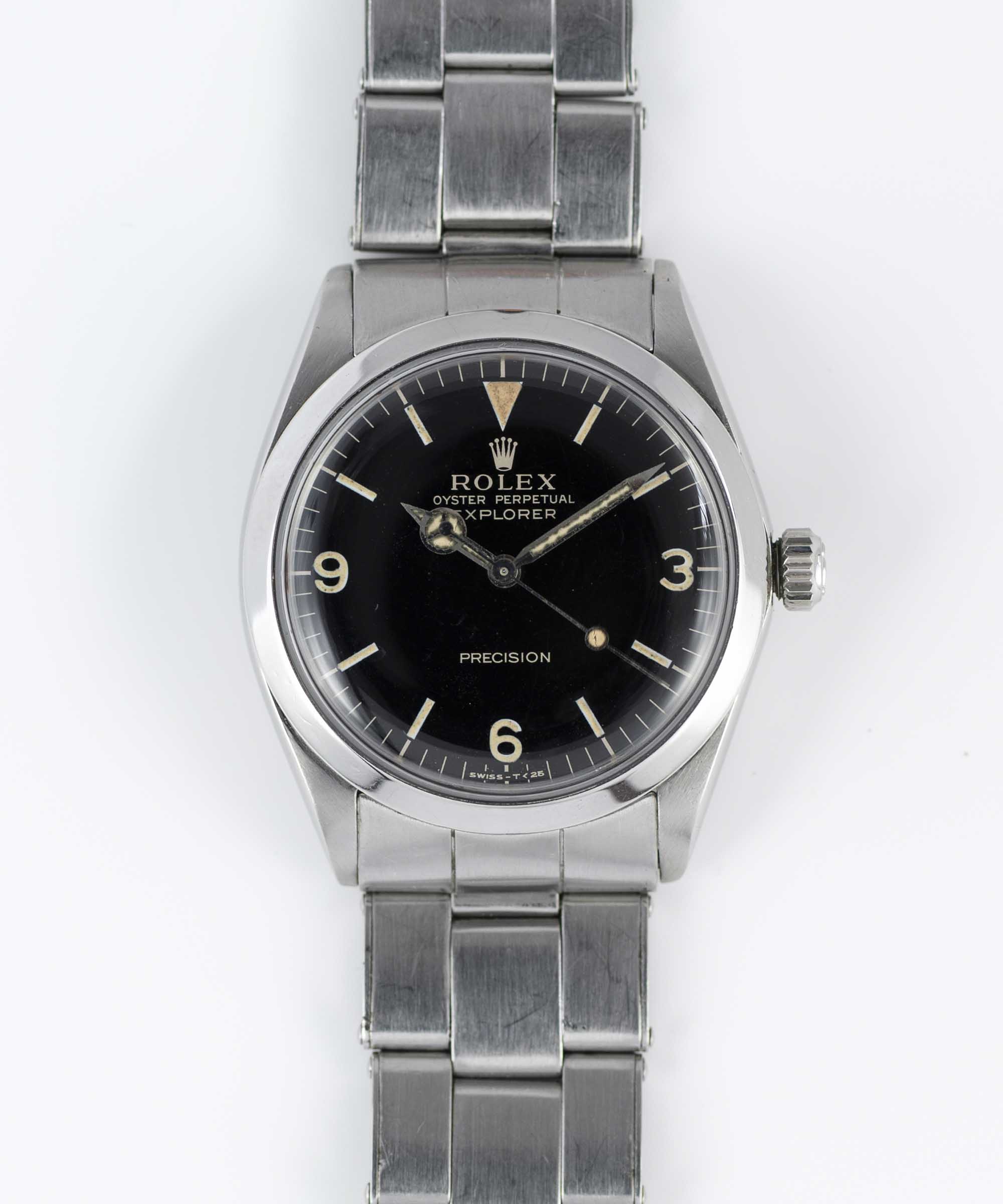 A RARE GENTLEMAN'S STAINLESS STEEL ROLEX OYSTER PERPETUAL EXPLORER PRECISION BRACELET WATCH CIRCA - Image 3 of 12