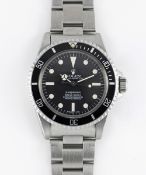 A GENTLEMAN'S STAINLESS STEEL ROLEX OYSTER PERPETUAL SUBMARINER BRACELET WATCH CIRCA 1961, REF. 5512