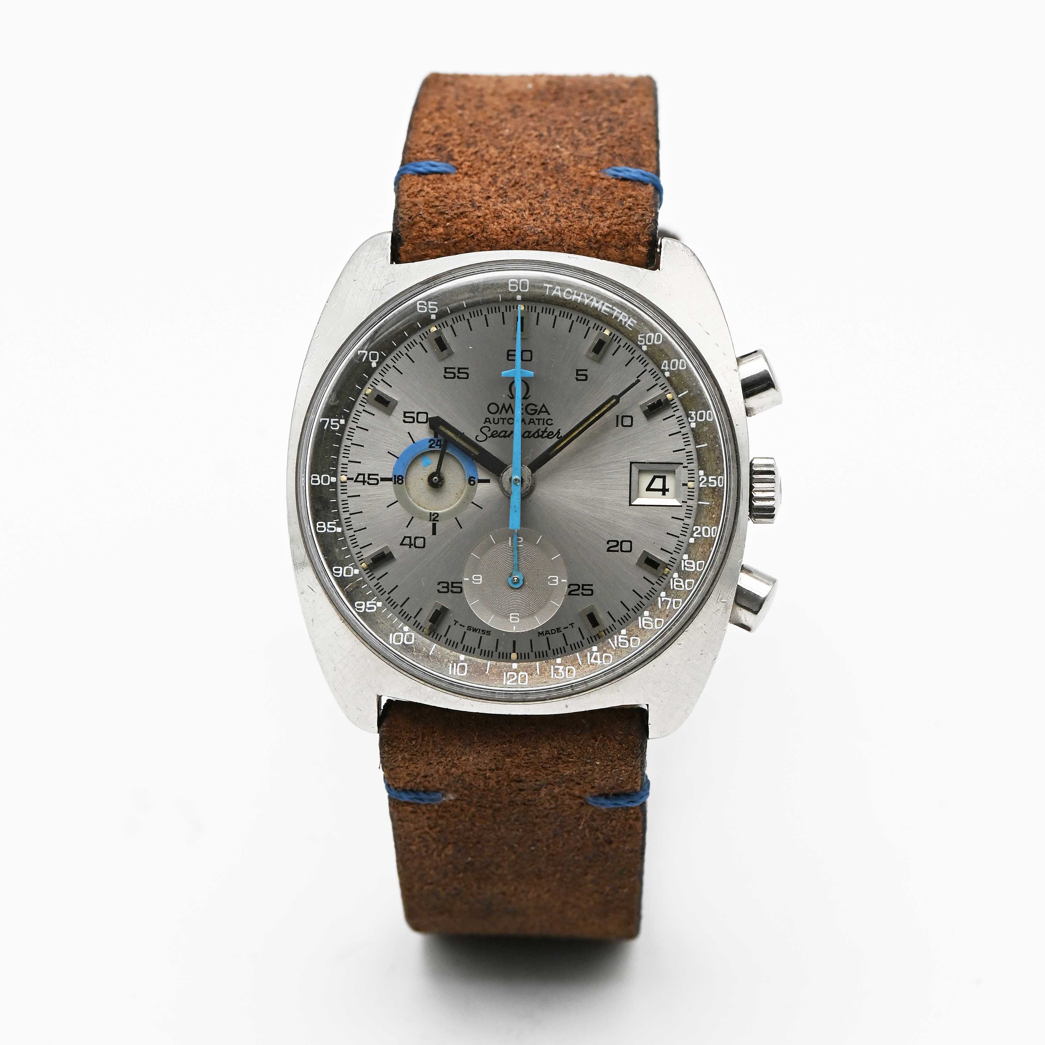 A GENTLEMAN'S STAINLESS STEEL OMEGA SEAMASTER AUTOMATIC CHRONOGRAPH WRIST WATCH CIRCA 1971, REF. - Image 2 of 8
