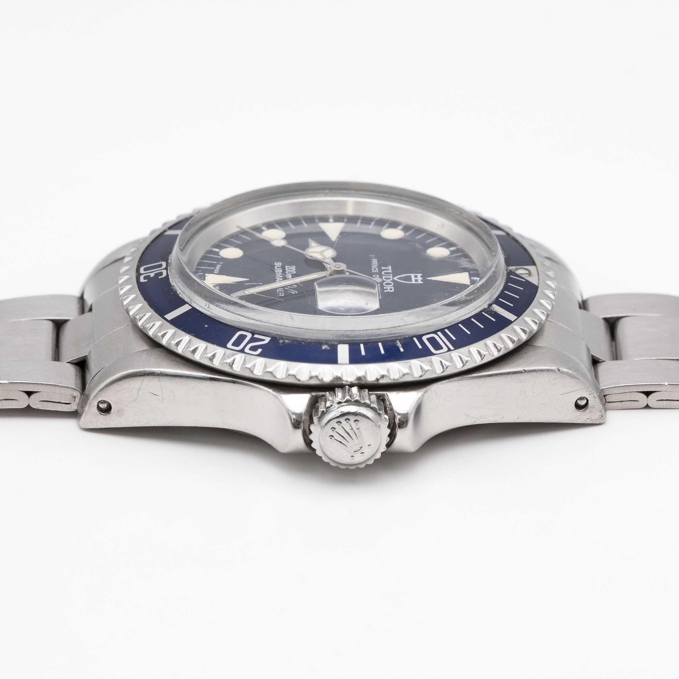 STAINLESS STEEL TUDOR PRINCE OYSTERDATE SUBMARINER BRACELET WATCH 1993 REF. 79090 WITH GLOSS BLUE - Image 10 of 12