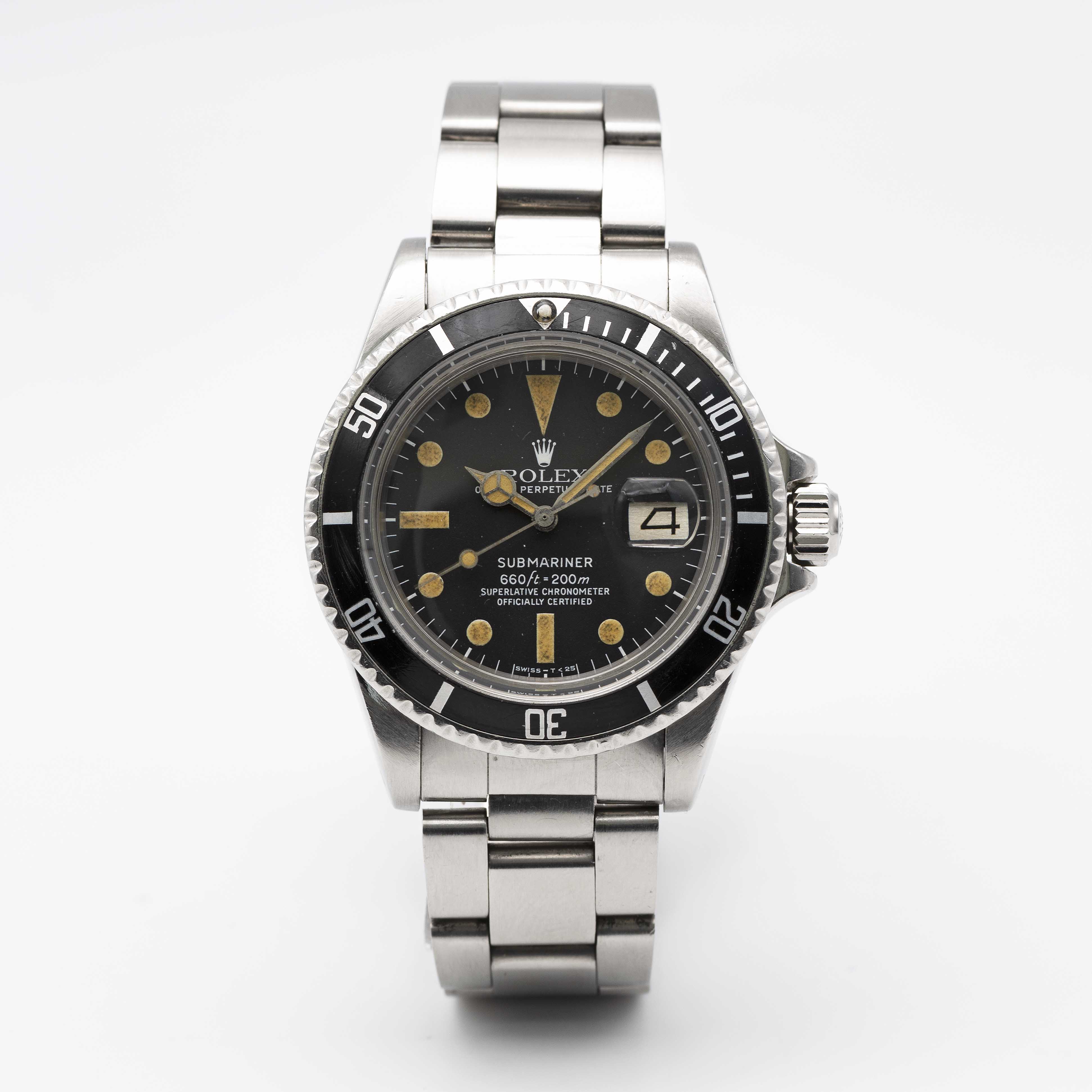 A GENTLEMAN'S STAINLESS STEEL ROLEX OYSTER PERPETUAL DATE SUBMARINER BRACELET WATCH CIRCA 1978, REF. - Image 2 of 9