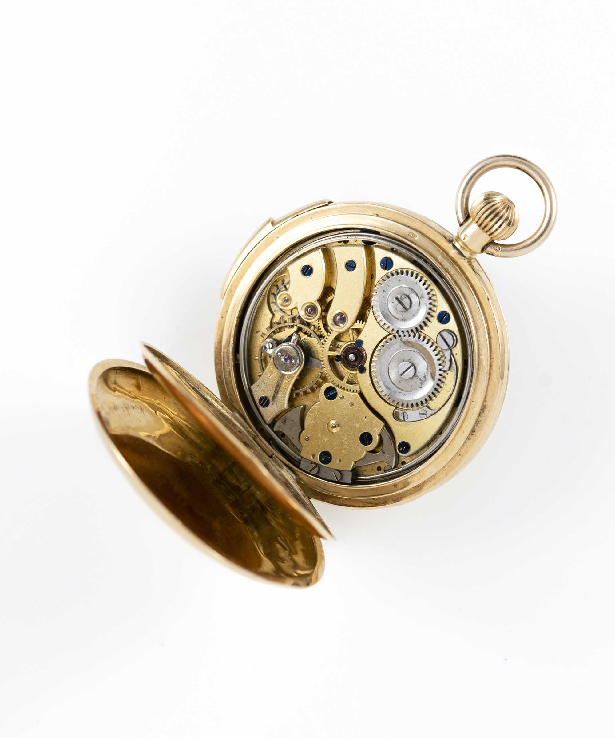 A RARE SMALL SIZE SWISS 18K SOLID GOLD FULL HUNTER QUARTER REPEATER POCKET WATCH CIRCA 1880, - Image 2 of 2