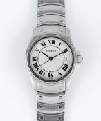 A GENTLEMAN'S STAINLESS STEEL CARTIER SANTOS RONDE AUTOMATIC BRACELET WATCH CIRCA 1990s, REF. 1920-1