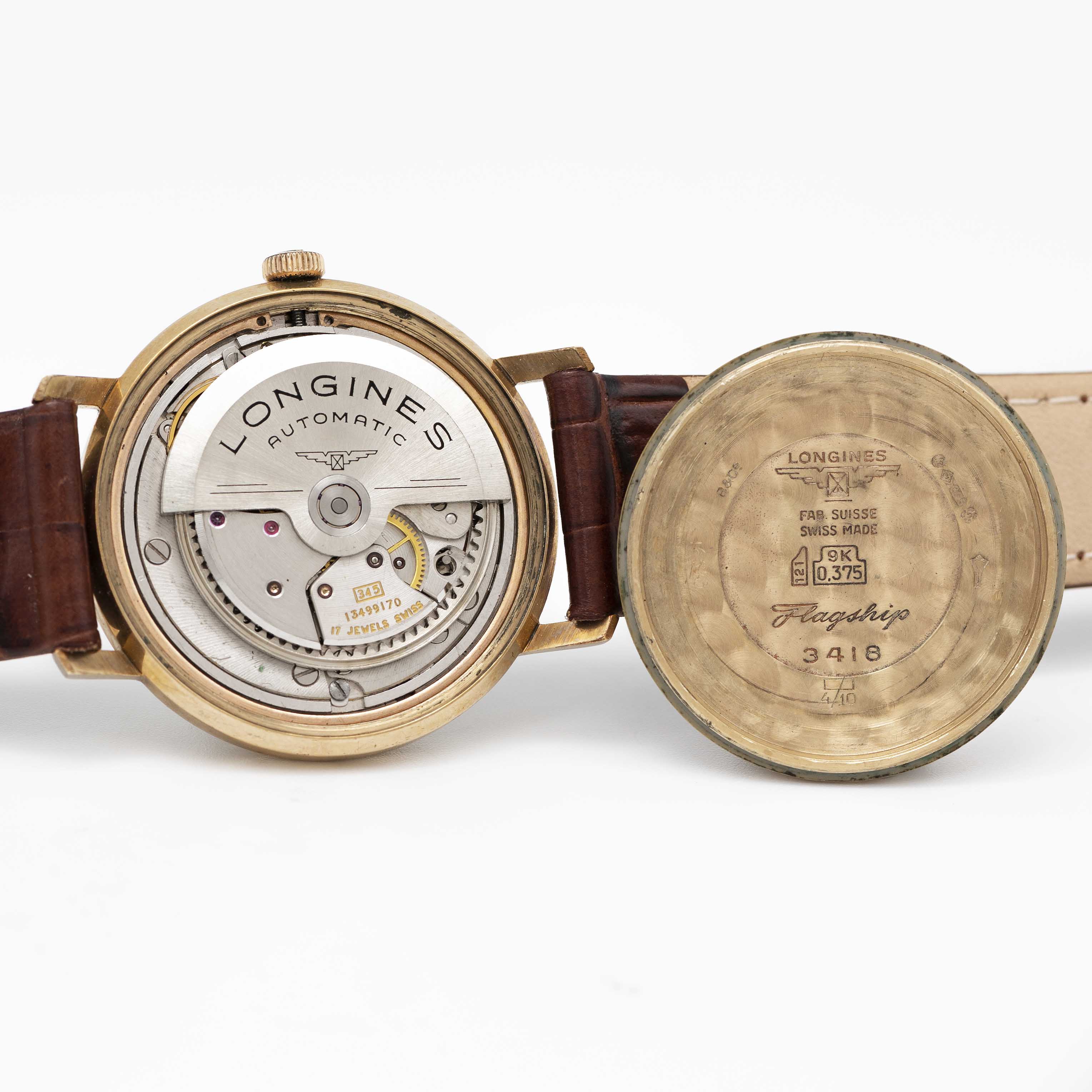 A GENTLEMAN'S 9CT SOLID GOLD LONGINES FLAGSHIP AUTOMATIC WRIST WATCH CIRCA 1966, REF. 3418 WITH - Image 6 of 8