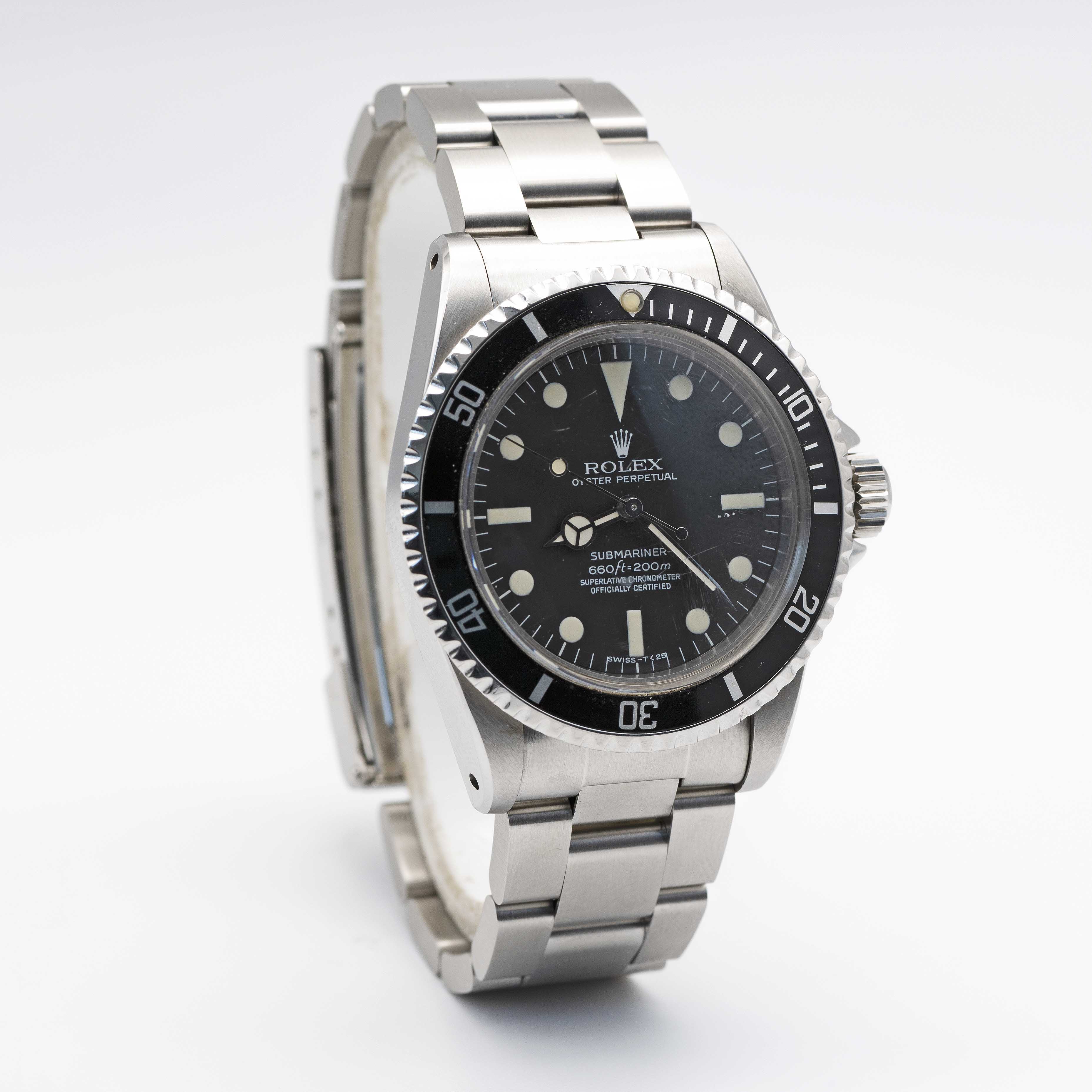 A GENTLEMAN'S STAINLESS STEEL ROLEX OYSTER PERPETUAL SUBMARINER BRACELET WATCH CIRCA 1961, REF. 5512 - Image 4 of 9