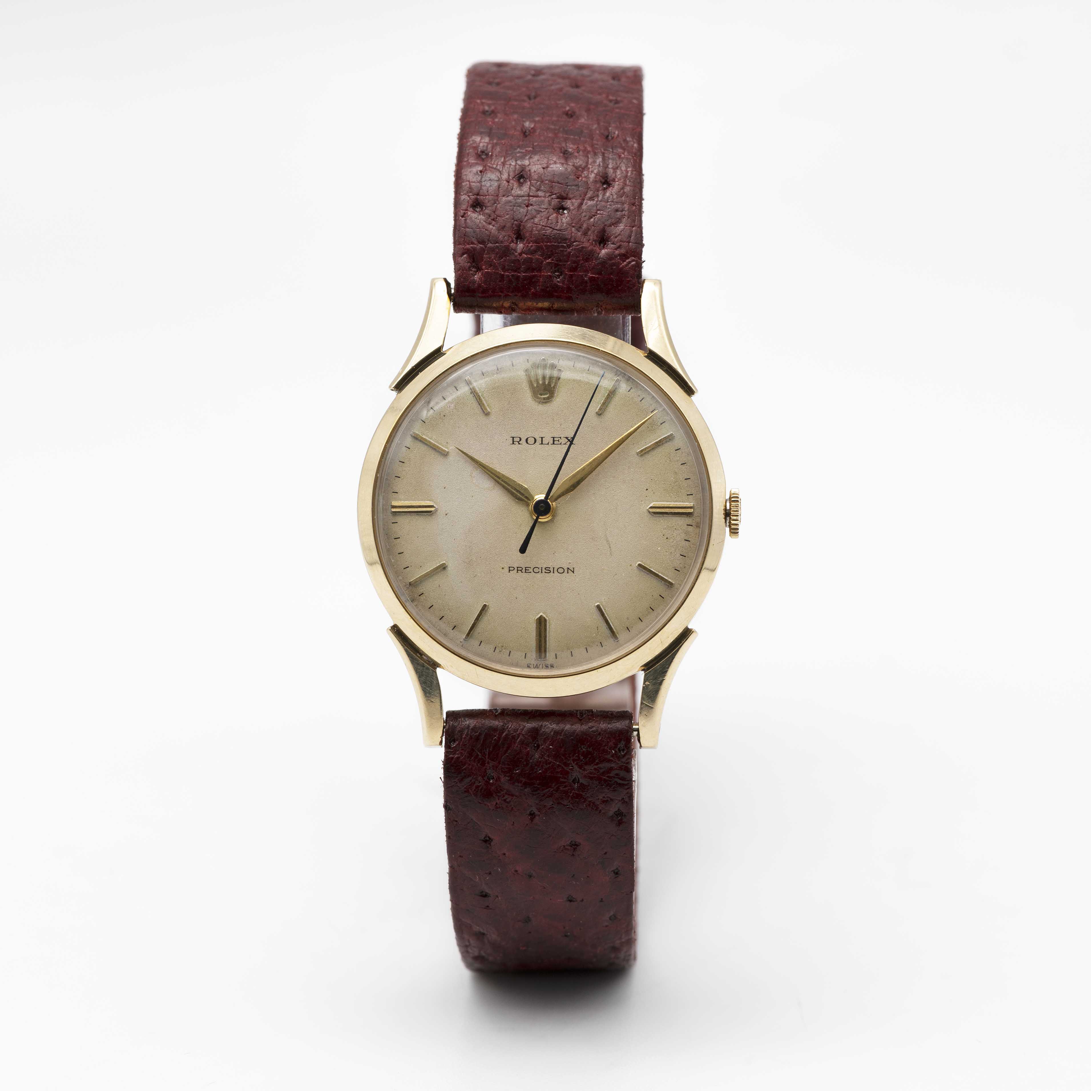 A GENTLEMAN'S 9CT SOLID GOLD ROLEX PRECISION WRIST WATCH CIRCA 1960s Movement: 17J, manual wind, - Image 2 of 9