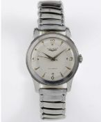 A GENTLEMAN'S STAINLESS STEEL LONGINES AUTOMATIC WRIST WATCH CIRCA 1950, REF 6280-3 