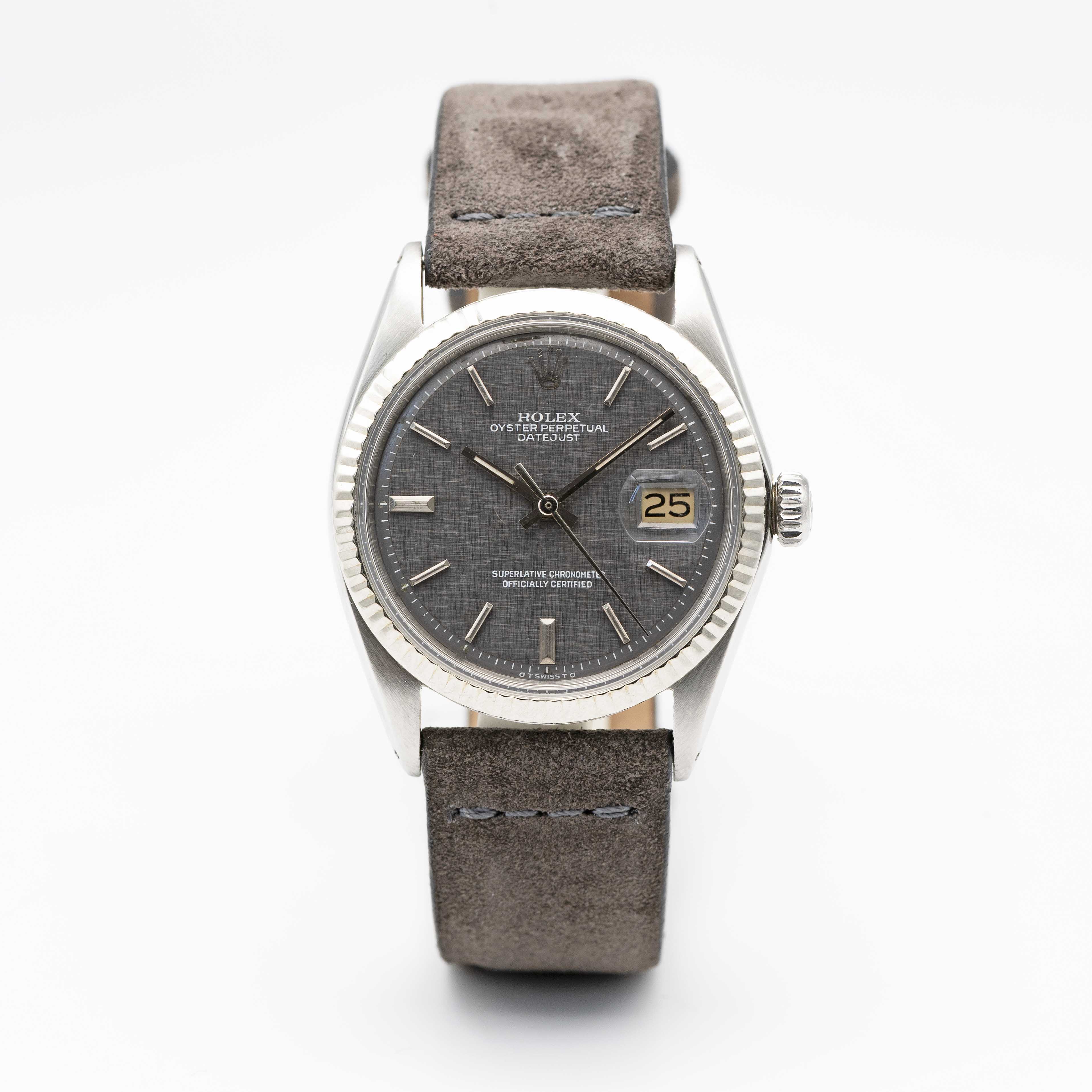 A GENTLEMAN'S STAINLESS STEEL ROLEX OYSTER PERPETUAL DATEJUST WRIST WATCH CIRCA 1970, REF. 1601 WITH - Image 2 of 8