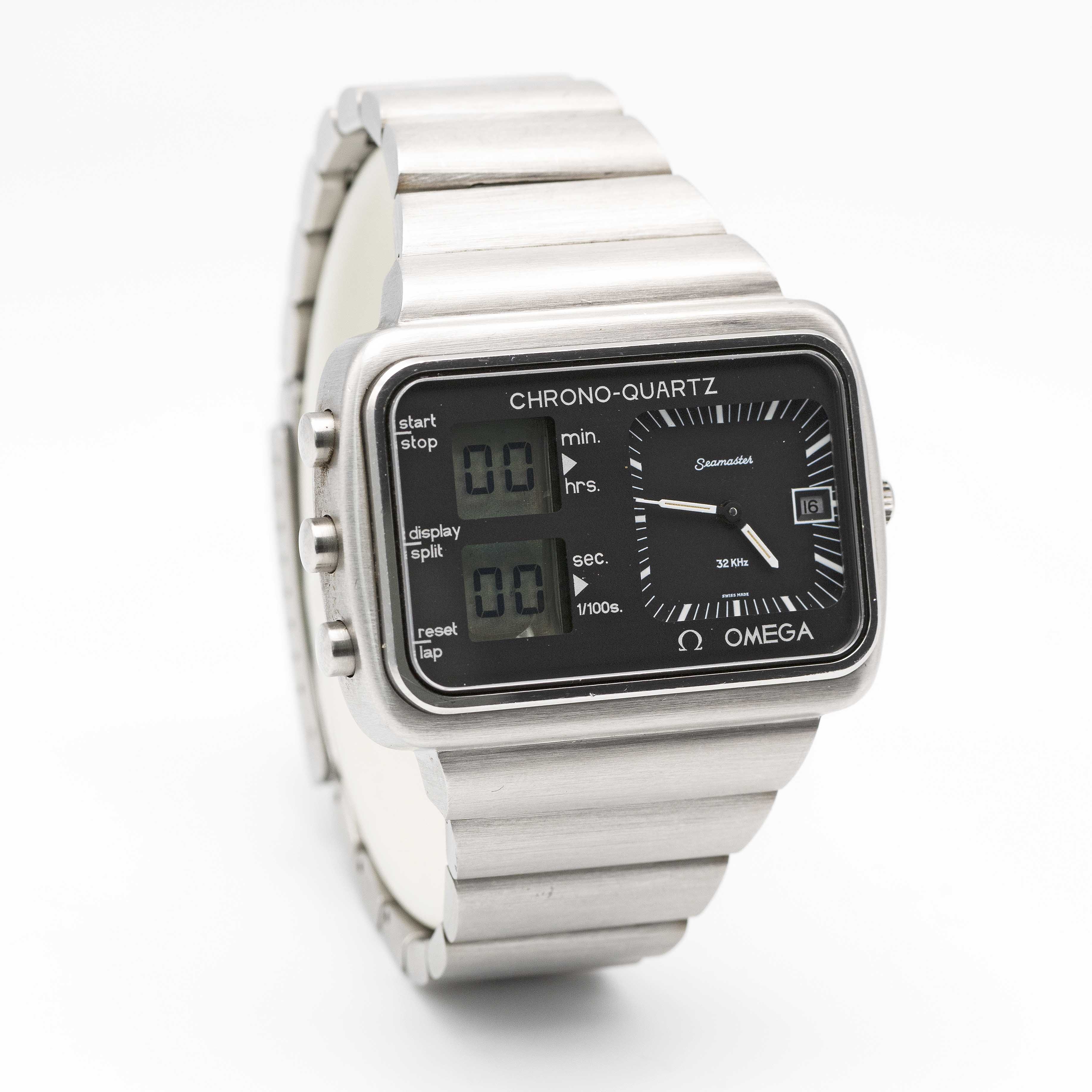 A GENTLEMAN'S STAINLESS STEEL OMEGA SEAMASTER MONTREAL "SCOREBOARD" CHRONO-QUARTZ BRACELET WATCH - Image 4 of 8