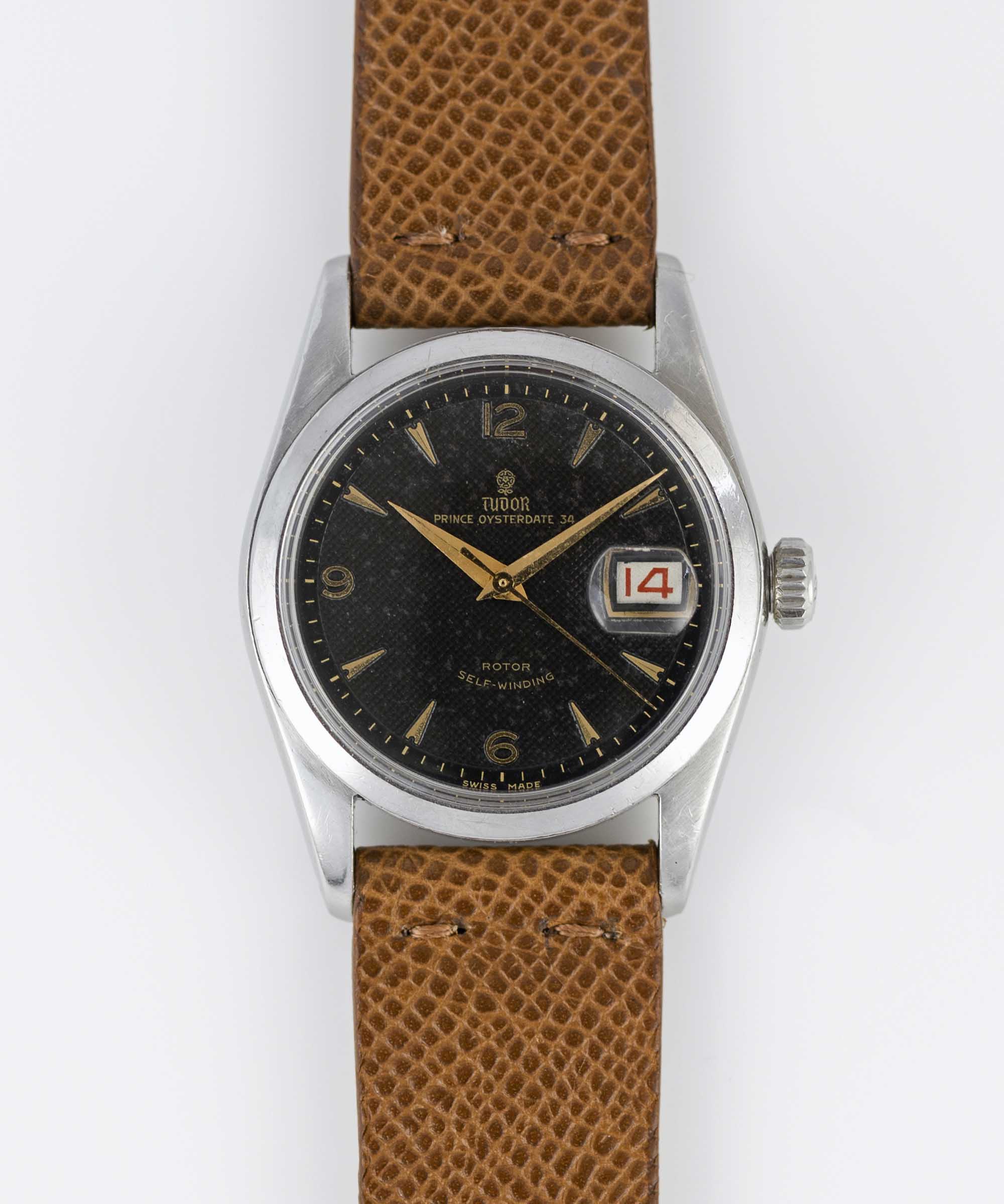 A RARE GENTLEMAN'S STAINLESS STEEL ROLEX TUDOR PRINCE OYSTERDATE 34 WRIST WATCH CIRCA 1950s, REF.