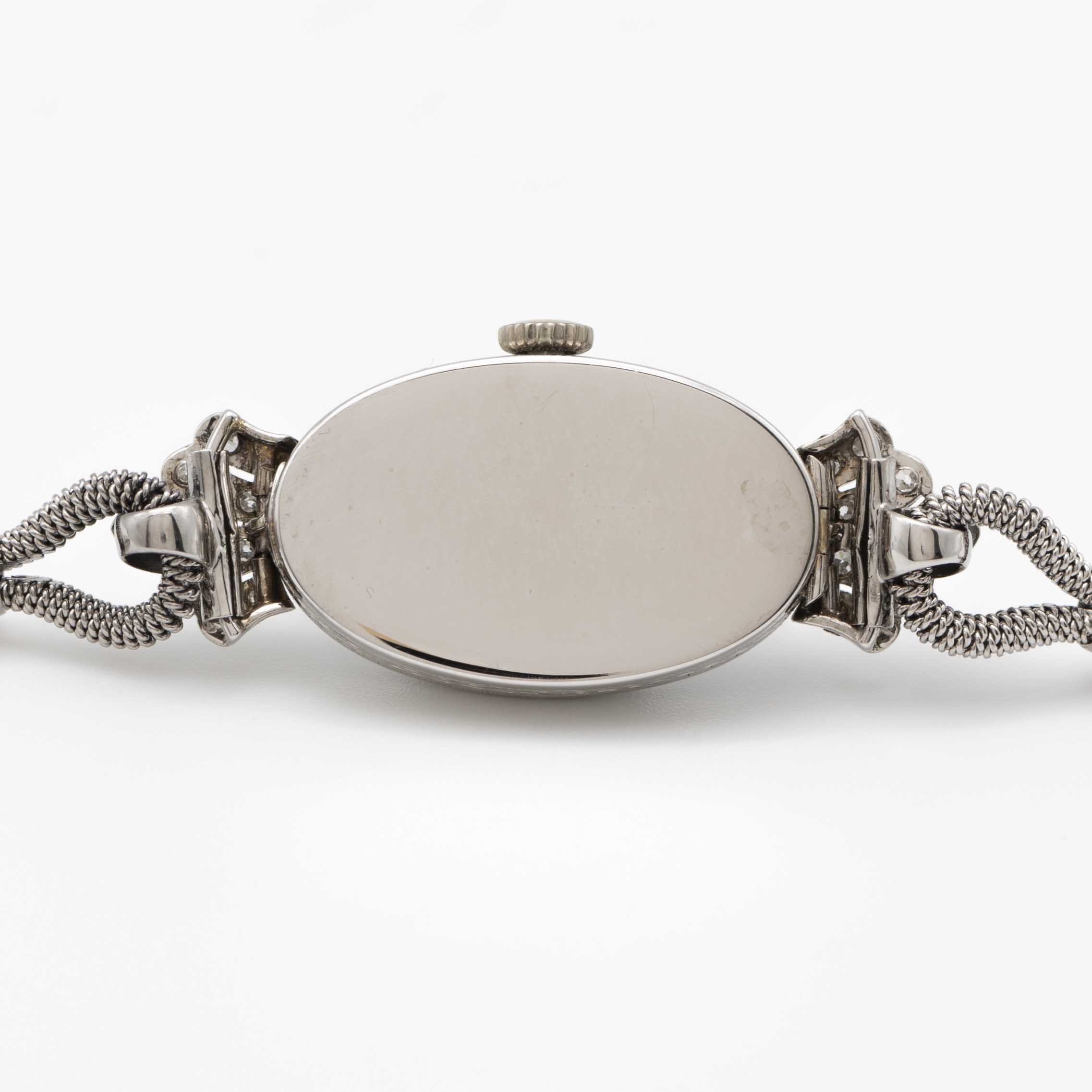 A LADIES FINE SOLID WHITE GOLD & DIAMOND ROLEX COCKTAIL BRACELET WATCH CIRCA 1926, WITH GUILLOCHE - Image 5 of 10